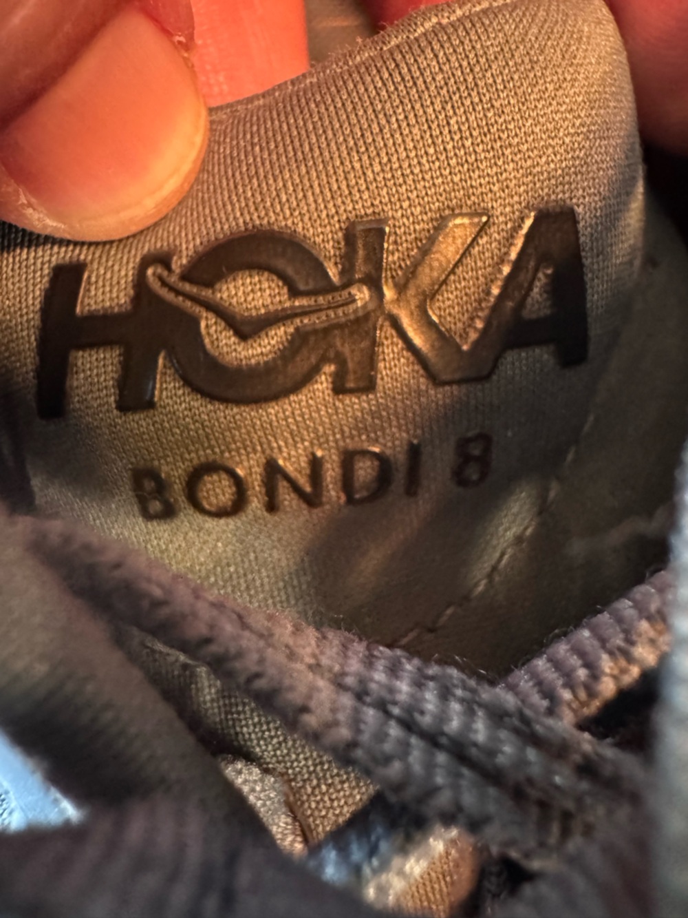 Hoka Bondi 8 Gray Yellow High End Trail Running Shoes Men’s 13D - Picture 7 of 9